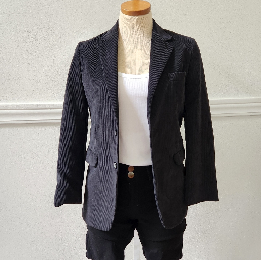 Class Club Dillard's Black Corduroy Blazer Size Small